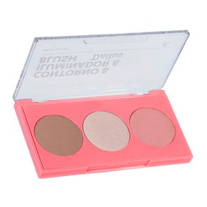 Paleta Contorno+Iluminador+Blush Dailus Pele de Milhões 1