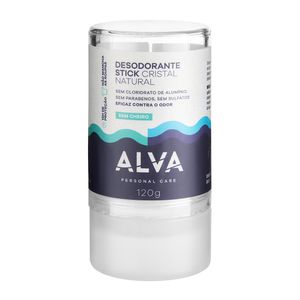 Desodorante Natural Alva Stick Cristal Sensitive Sem Cheiro 120g
