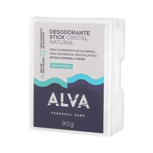Desodorante Natural Alva Stone Cristal Sensitive Sem Cheiro 90g