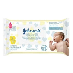 Lenço Umedecido Recém-Nascido Johnsons 48 Unidades