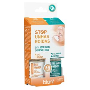Kit Stop Unhas Roídas Blant Base Fortalecedora Amarga+Gel Hidratante Amargo