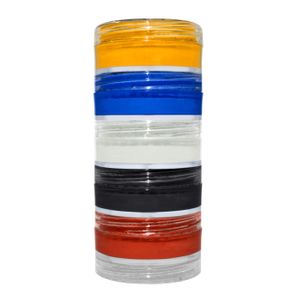 Kit Tinta Facial Mini Aqua Branco Preto Amarelo Azul Vermelho Colormake (5 Unidades)