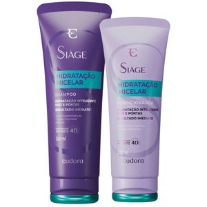 Kit Siàge Hidratação Micelar Shampoo 250ml+Condicionador 200ml