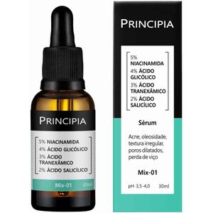 Sérum Facial Principia Mix 5% Niacinamida + 4% Glicólico + 3% Tranexâmico + 2% Salicílico 30ml