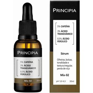 Sérum Facial Principia Mix 5% Cafeína + 3% Tranexâmico + Ferúlico 30ml