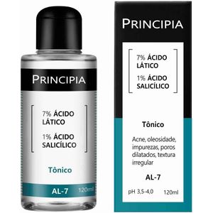 Tônico Facial Principia 7% Ácido Lático + 1% Ácido Salicílico 120ml
