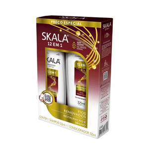 Shampoo + Condicionador Skala 12em1 Kit Com 2 Produtos de 325ml
