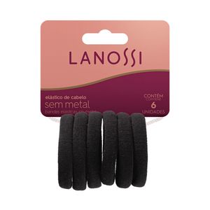 Elástico  Lanossi Preto 6 Unidades