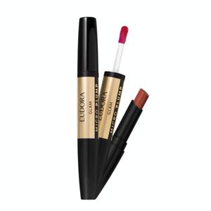 Batom Eudora Glam Micro Plump Duo Terracota Retrô