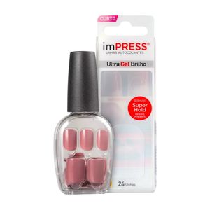 Unhas Postiças Kiss New York Impress Curta Summer Nude