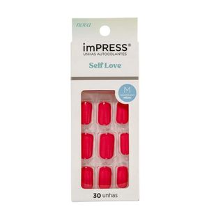 Unhas Postiças Kiss New York Impress Média Self Love 220v
