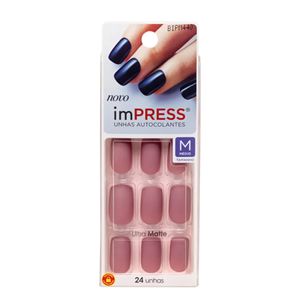 Unhas Postiças Kiss New York Impress Média Matte Secret