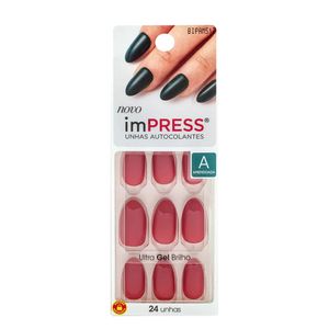 Unhas Postiças Kiss New York Impress Média Amendoada Quartz