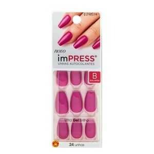 Unhas Postiças Kiss New York Impress Média Bailarina Amethyst