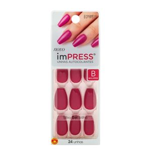 Unhas Postiças Kiss New York Impress Média Bailarina Ruby