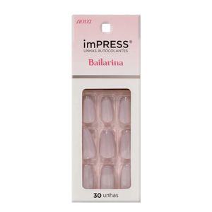 Unhas Postiças Kiss New York Impress Média Bailarina Chic