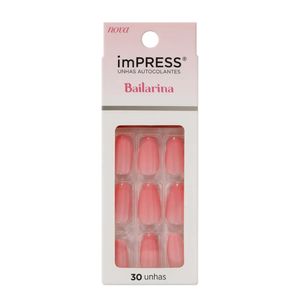 Unhas Postiças Kiss New York Impress Média Bailarina Fancy