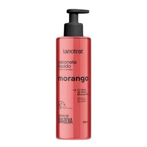 Sabonete Líquido Labotrat Morango Corpo e Rosto Dia a Dia 190ml