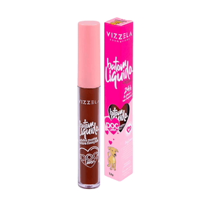 Batom Líquido Vizzela Cosméticos Dog Lovers Cor 20 Caramelo 3,5g