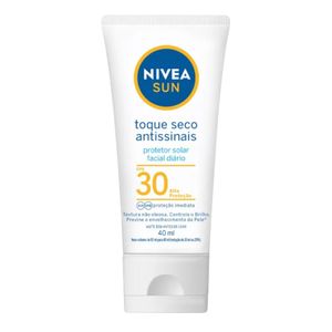 Protetor Solar Facial Nivea Sun Toque Seco Antissinais FPS 30 40ml