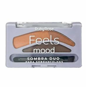 Sombra Duo para Sobrancelhas Ruby Rose Feels Mood Cor 02 1,8g