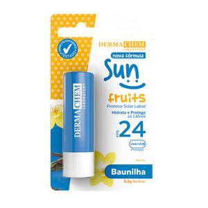 Protetor Labial Hidratante Dermachem Sun Fruits Baunilha 24 FPS