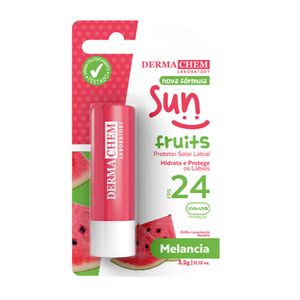 Protetor Labial Hidratante Dermachem Sun Fruits Melância 24 FPS