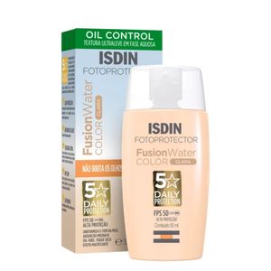 Protetor Solar Facial com Cor ISDIN Fusion Water 5 Stars FPS50 Color Clara 50ml