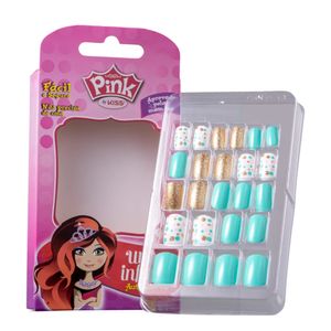 Unhas Postiças Kiss New York Pink Infantil Sweetness 4g