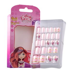 Unhas Postiças Kiss New York Pink Infantil Unicorn 4g