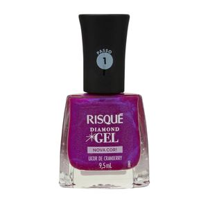 Esmalte Risqué Diamond Gel Licor de Cranberry Metálico 9,5ml