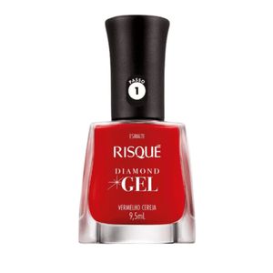 Esmalte Risqué Diamond Gel Vermelho Cereja 9,5ml
