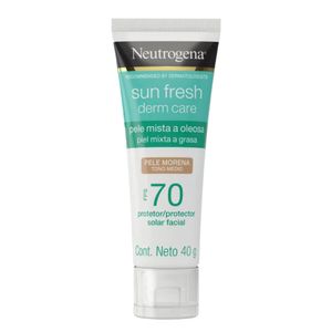 Protetor Solar Facial Neutrogena Sun Fresh Derm Care FPS 70 Pele Morena 40g