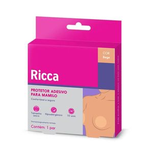 Adesivo Para Proteção De Mamilos Ricca Reutilizável Bege