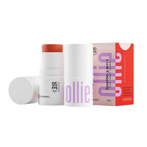 Bastão 3 em 1 Blush, Batom e Sombra FPS 95 Cor Coral