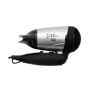 Secador de Cabelo Lizz Profissinal Mini Viagem Bivolt Dobrável Prata