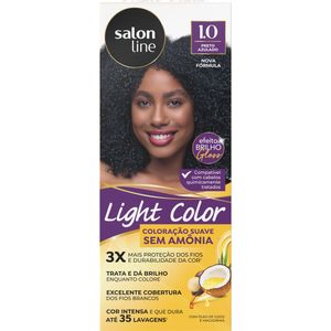 Coloração Capilar Suave Salon Line Light Color 1.0 Preto Azulado