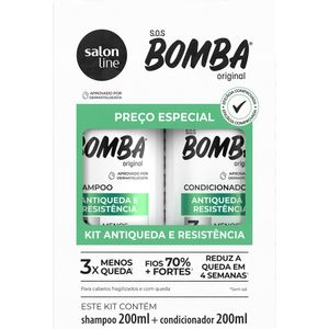 Shampoo + Condicionador Salon Line S.O.S Bomba Antiqueda Kit 2 Produtos 200ml