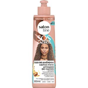 Ativador de Cachos Salon Line SOS Cachos Óleo de Amêndoas 300ml