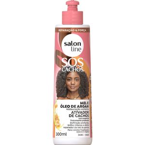 Ativador de Cachos Salon Line SOS Cachos Mel e Óleo de Argan 300ml