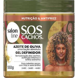 Gel Ativador de Cachos Salon Line S.O.S Cachos Azeite de Oliva Definidor 550g