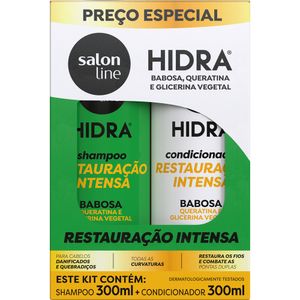 Shampoo + Condicionador Salon Line Hidra Babosa Kit 2 Produtos 300ml