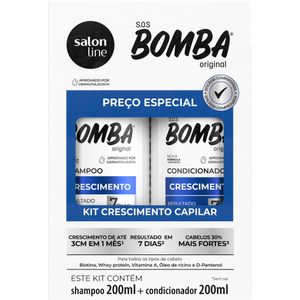 Shampoo + Condicionador Salon Line S.O.S Bomba Original Kit 2 Produtos 200ml