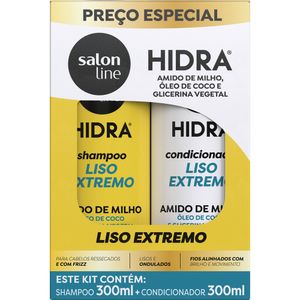 Kit Shampoo + Condicionador Hidra Amido de Milho Salon Line 300ml