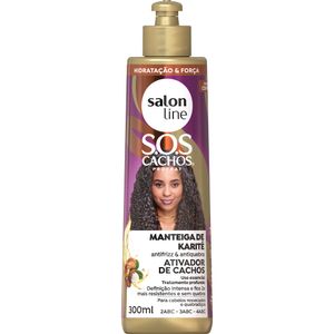 Ativador de Cachos Salon Line Sos Cachos Manteiga de Karité 300ml