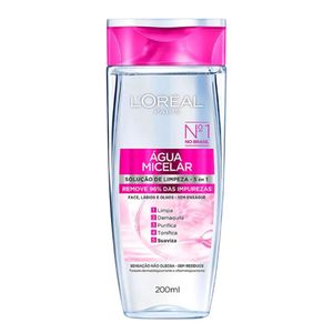 Água Micelar L'Oréal Paris Solução de Limpeza 5em1 200ml