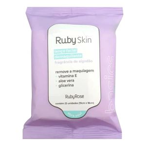 Lenço Demaquilante Ruby Rose Ruby Skin 25 Unidades