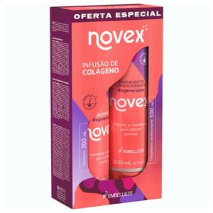 Kit Novex Infusão de Colágeno Shampoo + Condicionador 300ml