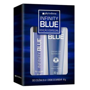 Kit Phytoderm Infinity Blue Deo Colônia 30ml + Creme de Barbear 80g