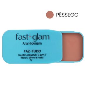 Faz-Tudo Multifuncional 3 em 1 Fast Glam Cor Pêssego 7g
